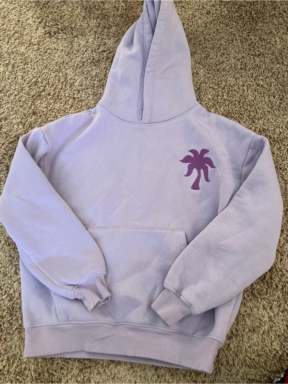 Lavender Hooded Puffer Sweatshirt - Women's Lightweight Pullover